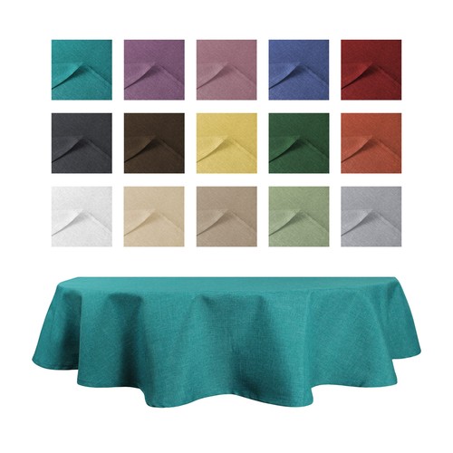 Tischdecke oval leinenoptik - tischdecke,